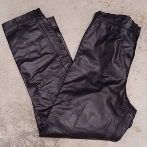 Sexy Vintage Genuine Leather Pants